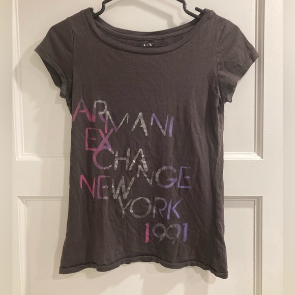 Armani Exchange gray tee - Picture 1 of 4